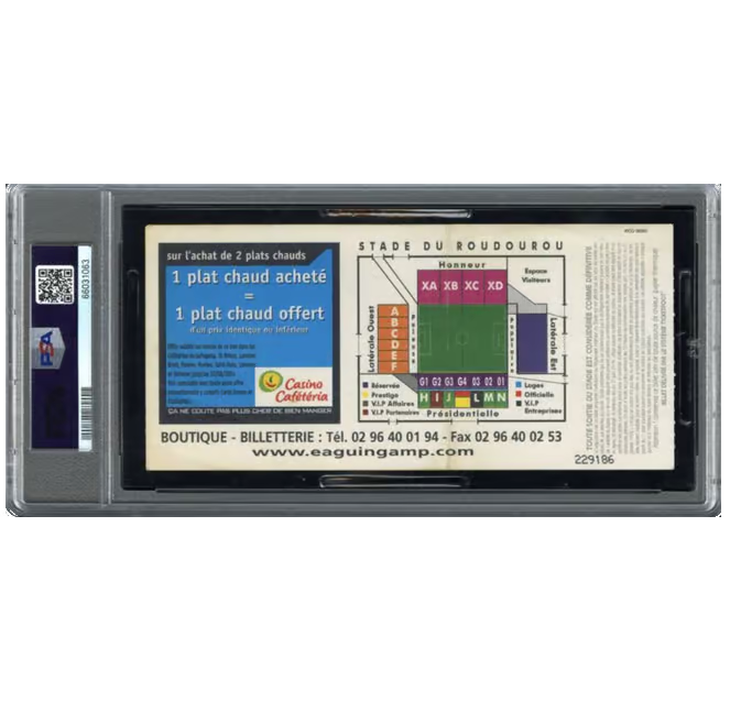 Didier Drogba Signed 2003 Marseille Debut Match Ticket Inscribed Debut – PSA 2